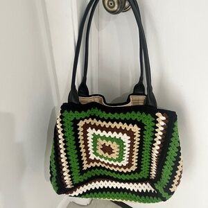 Handmade crochet convertible handbag